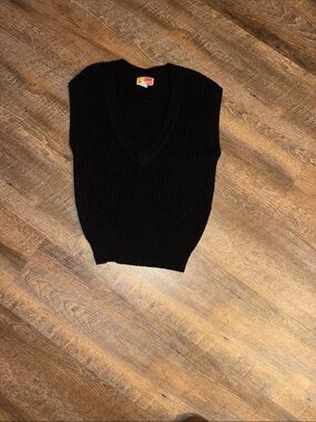 Sam & Max Black V-Neck Ribbed Sweater Vest